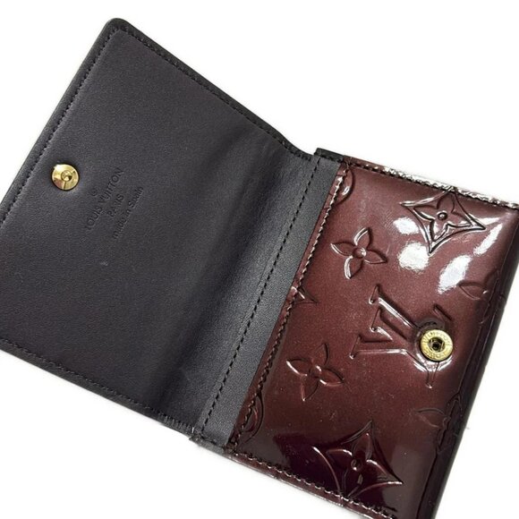 LOUIS VUITTON Enveloppe Carte de Visit Amarante Monogram Vernis - - Picture 3 of 4